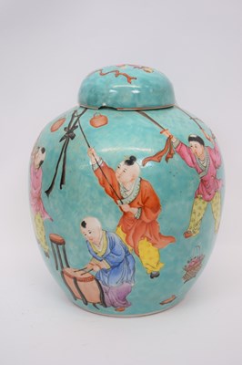 Lot 29 - Chinese porcelain ginger jar and cover, the...