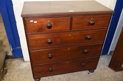 Lot 380 - Victorian mahogany chest of two short over...