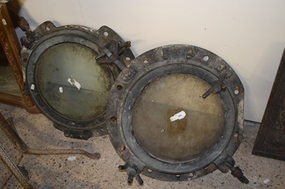 Lot 393 - Pair of vintage port holes each approx 50cm...