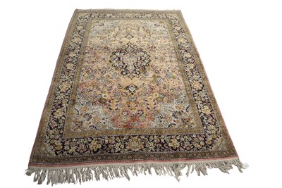 Lot 622 - A Mid 20th Century Persian qum silk rug...