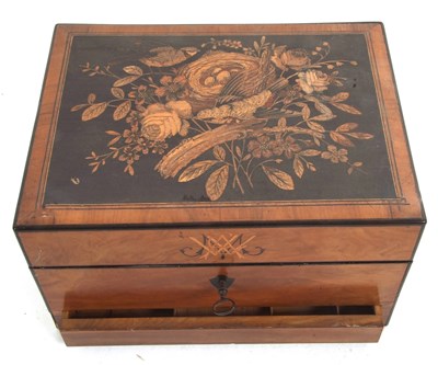 Lot 269 - A Victorian fitted walnut vanity box having...