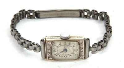 Lot 330 - A precious metal cased lady's wristwatch,...