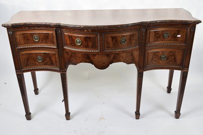 Lot 321 - Good quality reproduction bow front sideboard...