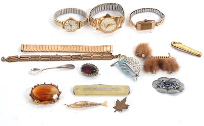 Lot 334 - Mixed Lot:  Three wristwatches, one Geneva,...