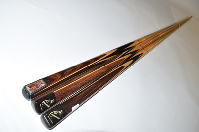 Lot 178 - Three Powerglide cues, Connoisseur, all with...