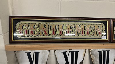 Lot 30 - Two mirrored pub signs "Gentlemen" and "Ladies"...