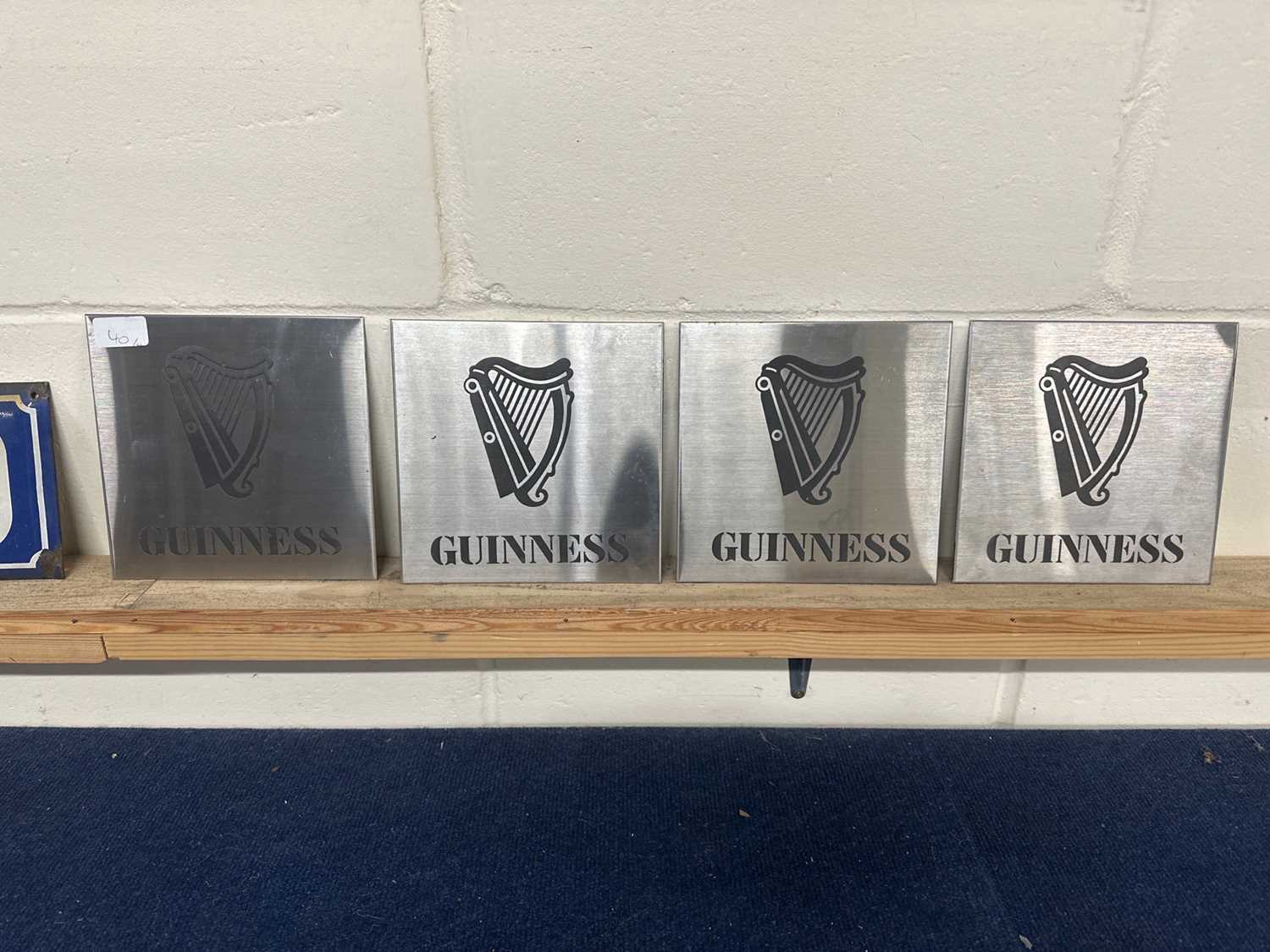Lot 40 - Four etched "Guinness" signs