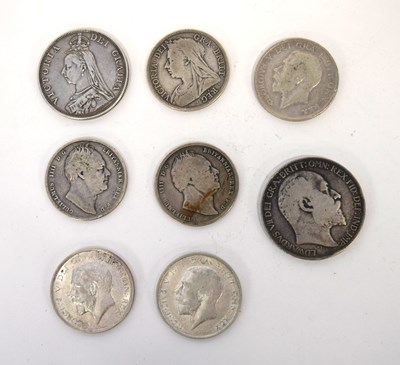 Lot 24 - Quantity of silver coins to include Edward VII...