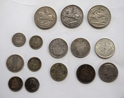 Lot 26 - Quantity of silver coins to include three...