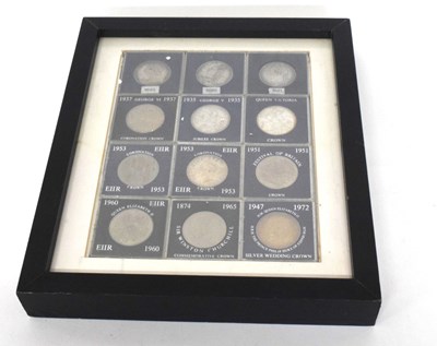 Lot 46 - Collection of twelve British crowns including...