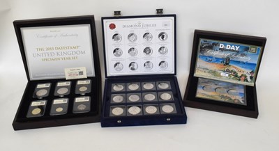 Lot 80 - Three cases of commemorative coins by...