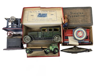 Lot 97 - A mixed lot of various tinplate toys, to...