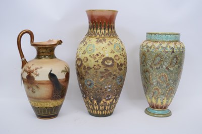 Lot 51 - Group of Doulton wares including two vases...