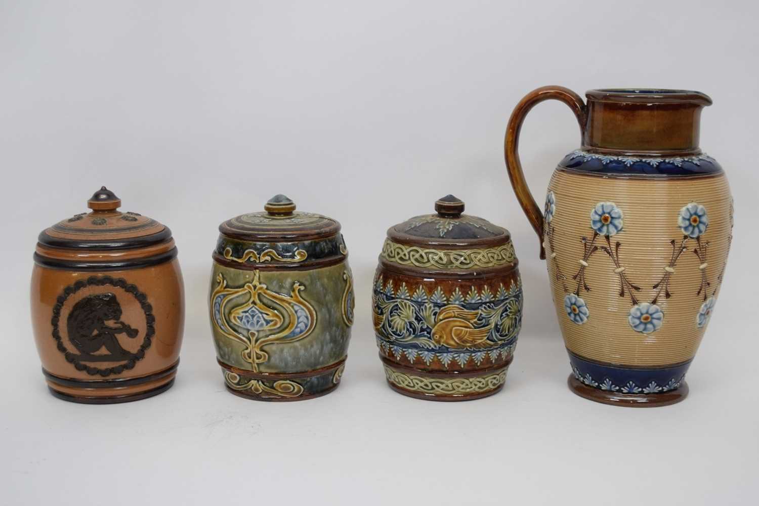 Lot 54 - Group of Doulton wares including a tobacco jar...