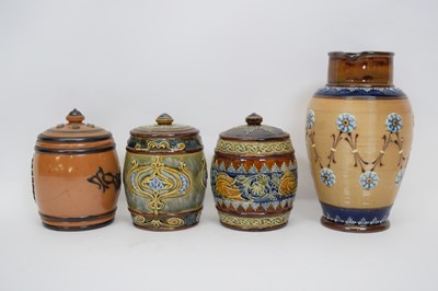 Lot 54 - Group of Doulton wares including a tobacco jar...