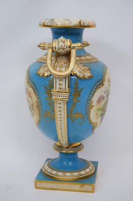 Lot 59 - Large 19th century English porcelain vase, the...
