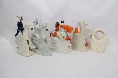 Lot 66 - Group of Staffordshire figures including...