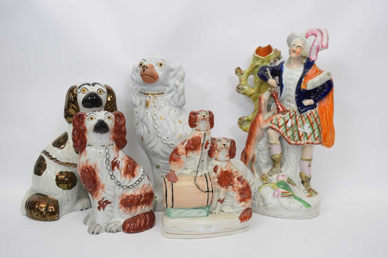 Lot 67 - Group of Staffordshire wares including two...