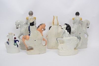 Lot 69 - Group of Staffordshire models including one of...