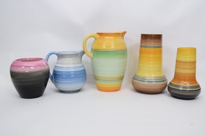Lot 77 - Group of Shelley wares with typical ribbed...
