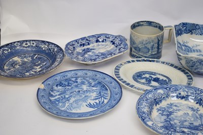 Lot 81 - Group of English pearlware plates and jugs and...