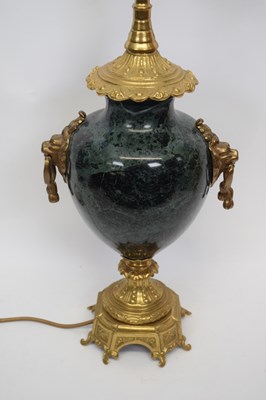 Lot 89 - Lamp with gilt scrolling design to base to...