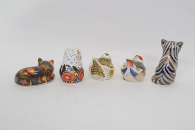 Lot 100 - Group of Royal Crown Derby paperweights, Poppy...