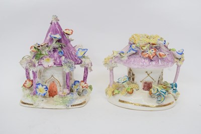 Lot 112 - Pair of Staffordshire pastille burners