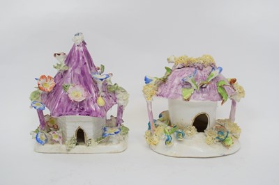 Lot 112 - Pair of Staffordshire pastille burners