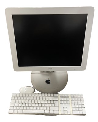 Lot 366 - An Apple iMac G4 computer with keyboard and...