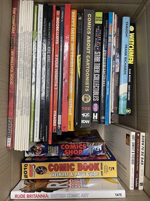 Lot 27 - 1 box: Mixed books including comic book art,...