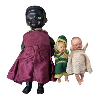 Lot 222 - A trio of vintage plastic baby dolls