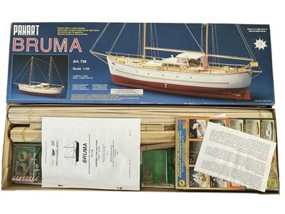 Lot 143 - A boxed wooden boat building kit, Bruma by...