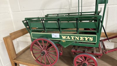 Lot 73 - A scratch built model of a Brewery dray cart...
