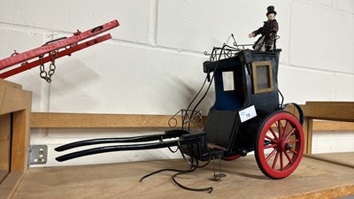 Lot 78 - A scratch built model of a Victorian carriage...