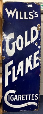 Lot 86 - An Enamel sign, Wills Gold Flake Cigarettes,...
