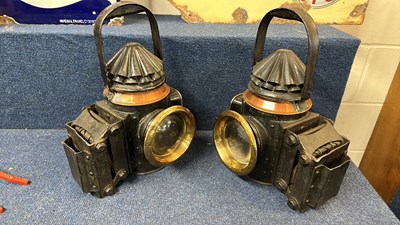 Lot 91 - A pair of vintage iron, brass and copper...