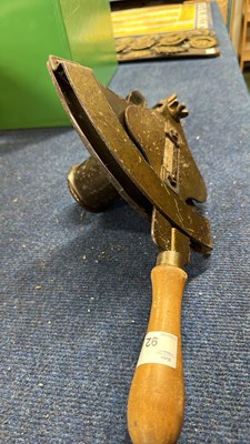 Lot 92 - A large vintage bench mounted chopper marked...