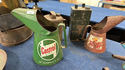 Lot 100 - A large Castrol Motor Oil jug together with a...