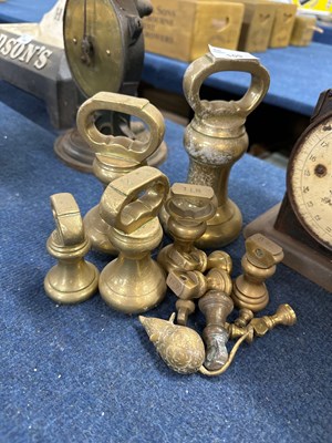 Lot 109 - Mixed Lot: Various brass bell weights, largest...
