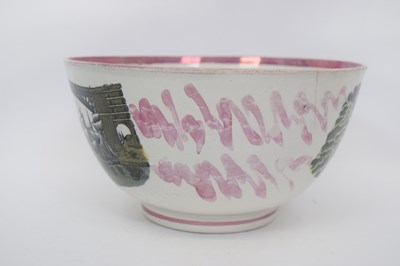 Lot 125 - Sunderland lustre bowl with a view of...