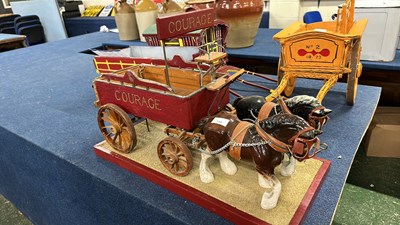 Lot 134 - A scratch built model of a brewery dray marked...