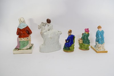 Lot 127 - Group of Staffordshire figures including two...