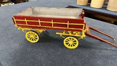 Lot 136 - A scratch built model of a double axle low...