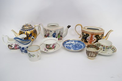 Lot 128 - Group of English porcelain wares, 18th and...