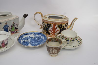 Lot 128 - Group of English porcelain wares, 18th and...
