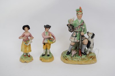 Lot 130 - Group of Staffordshire wares including a...