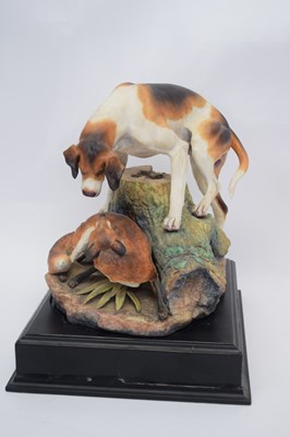Lot 136 - Large model of a fox and hounds by Neil...