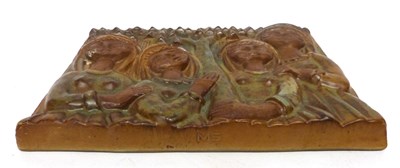 Lot 141 - Unusual Danish pottery plaque with various...