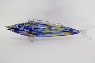 Lot 145 - Large Murano style glass fish with mottled...